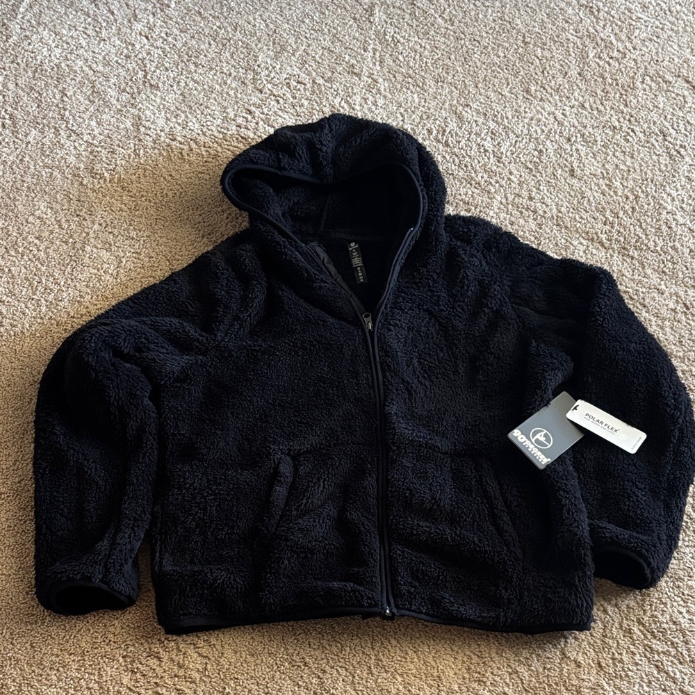 90 Degree By Reflex Plush Black Hoodie